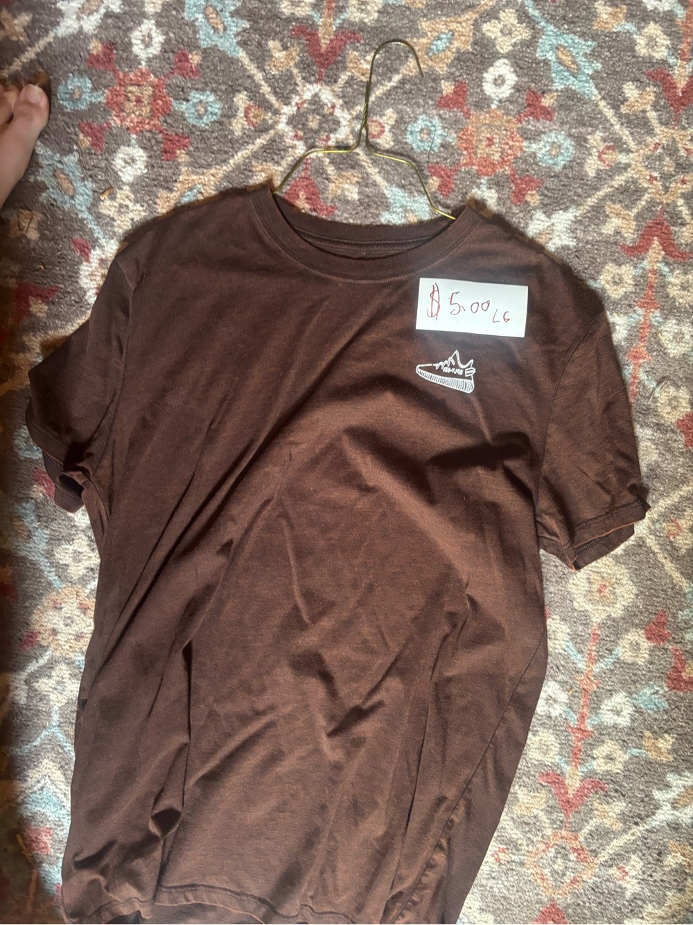Brown Graphic Logo Crewneck T-Shirt
